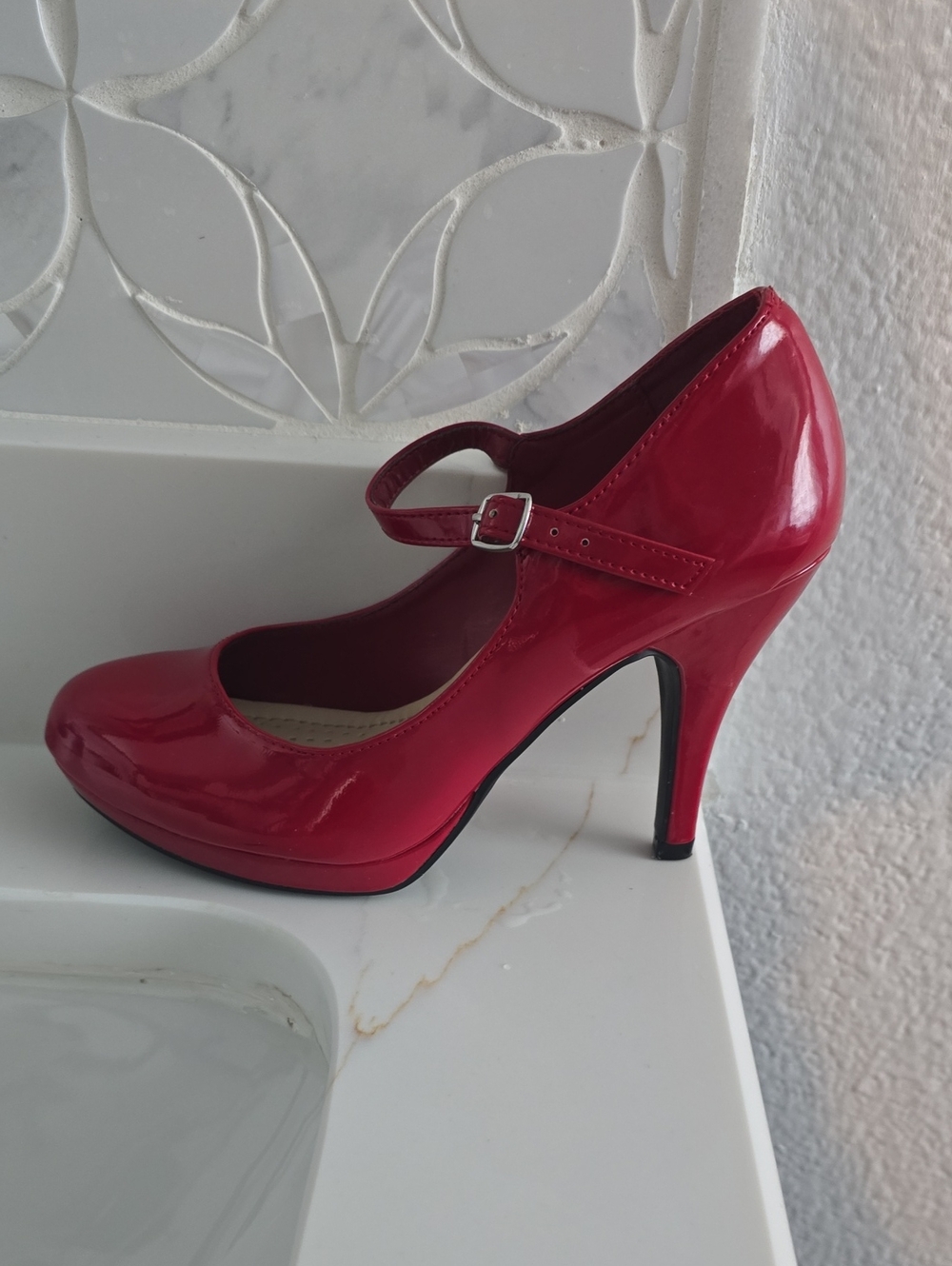Cityclassified Red Patent Mary Jane Heels
